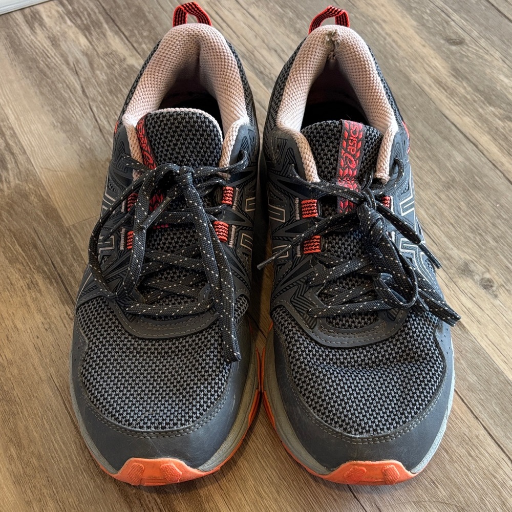 Asics Gray and Orange Women's Athletic Shoes